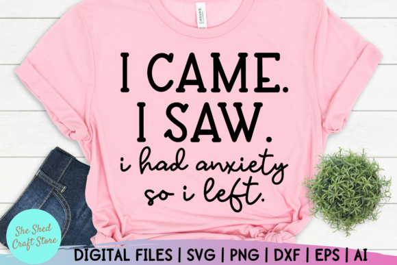 I Came I Saw I Had Anxiety Funny Mom Design Review