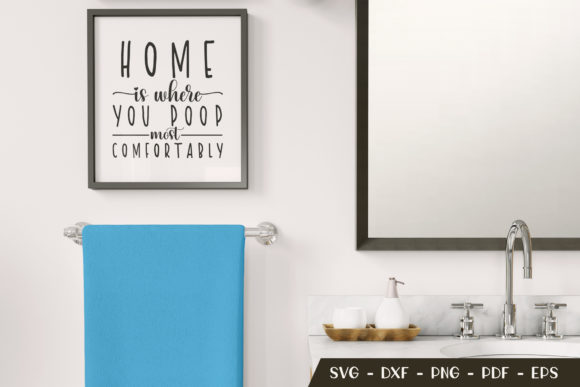 Review: Funny Bathroom Sayings Sign SVG for Embroidery